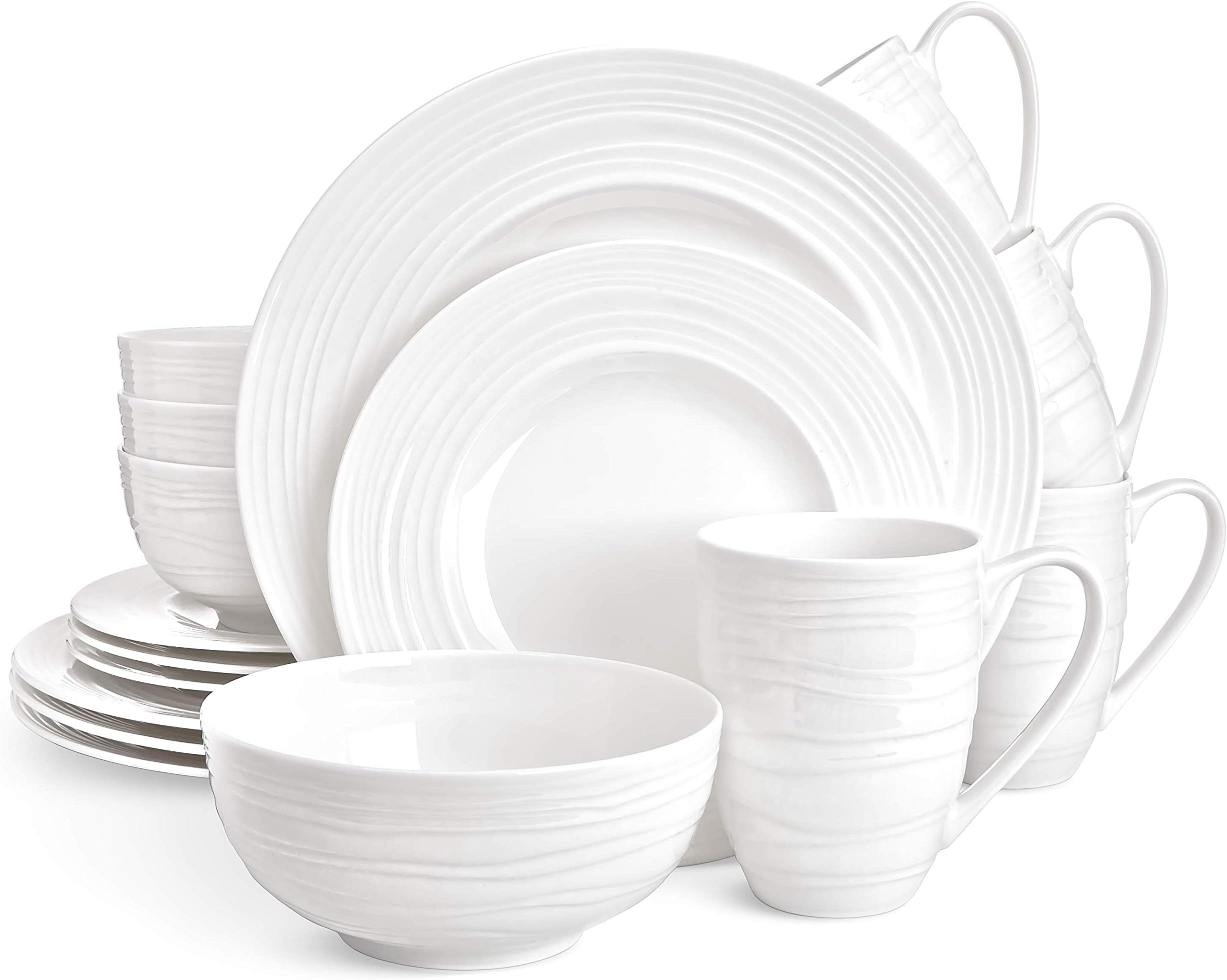 Divitis Home INFINITY Bone China Dinnerware Set 16-piece