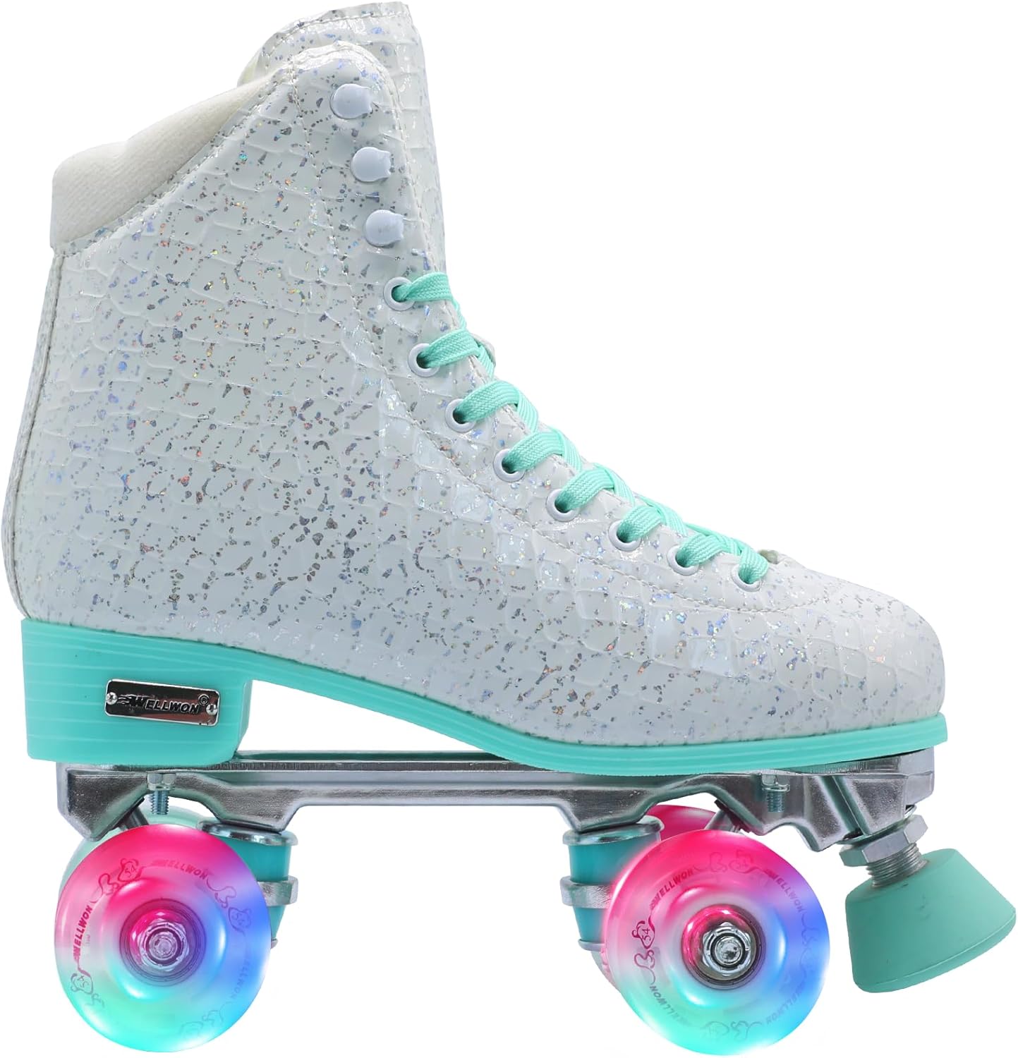 Roller Skate for Women Girls, High-top Double Row-Classic Rollerskates Size 5 6 7 8 9 10 11 and Youth Size 2 3, Indoor Outdoor Roller Skates for Beginner Ladies with Light-up Wheels