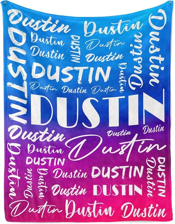 Name Blanket Personalized Name Blanket Customized Blanket with Name Text for Adult Kid Birthday Christmas Mothers Fathers Valentines Day Gift