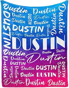 Name Blanket Personalized Name Blanket Customized Blanket with Name Text for Adult Kid Birthday Christmas Mothers Fathers Valentines Day Gift