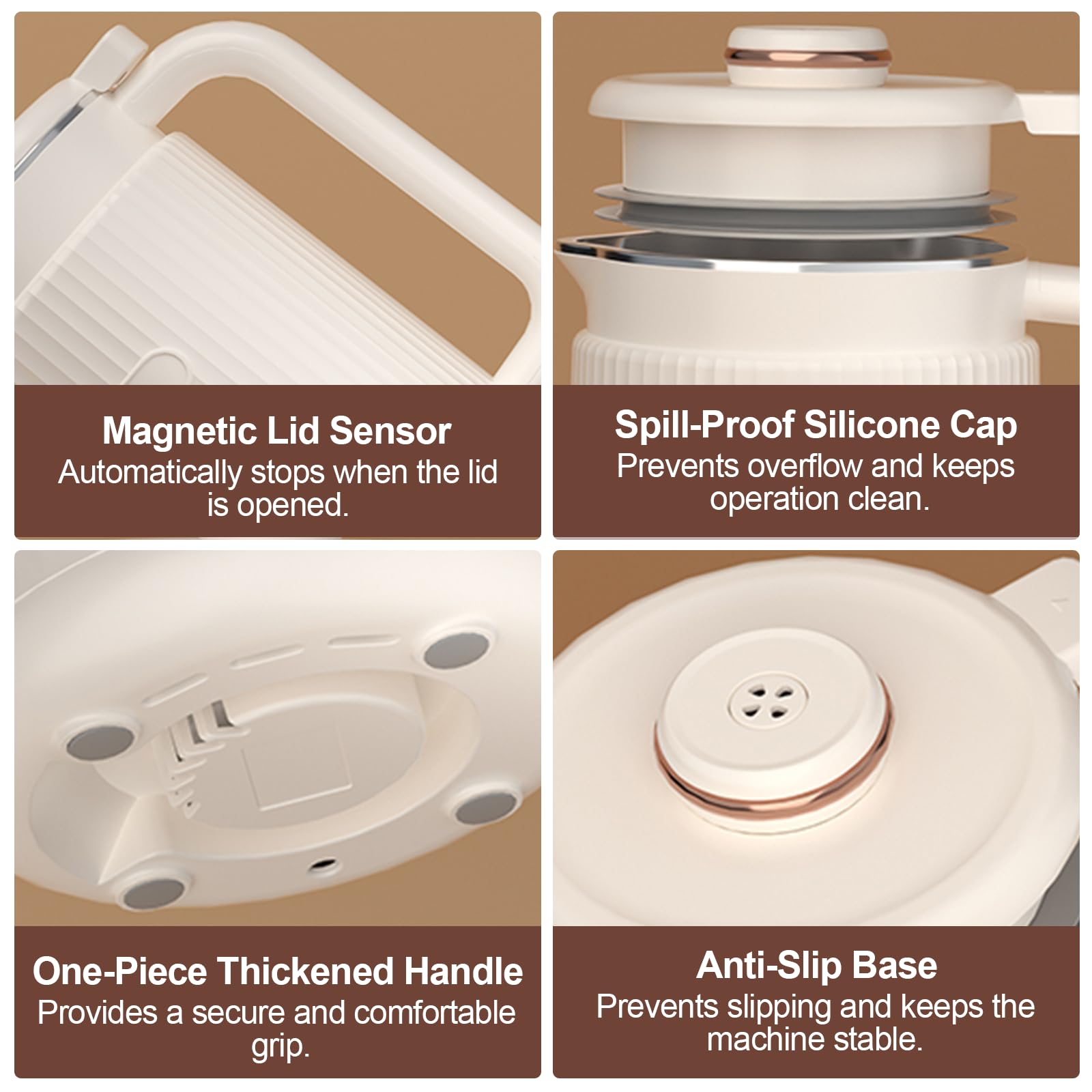 Macchina per latte di soia automatica 8 in 1, 1200 ml, macchina per il latte a base vegetale con avvio ritardato, mantiene caldo e autopulente per latte d'avena, latte di mandorle, zuppe, porridge e