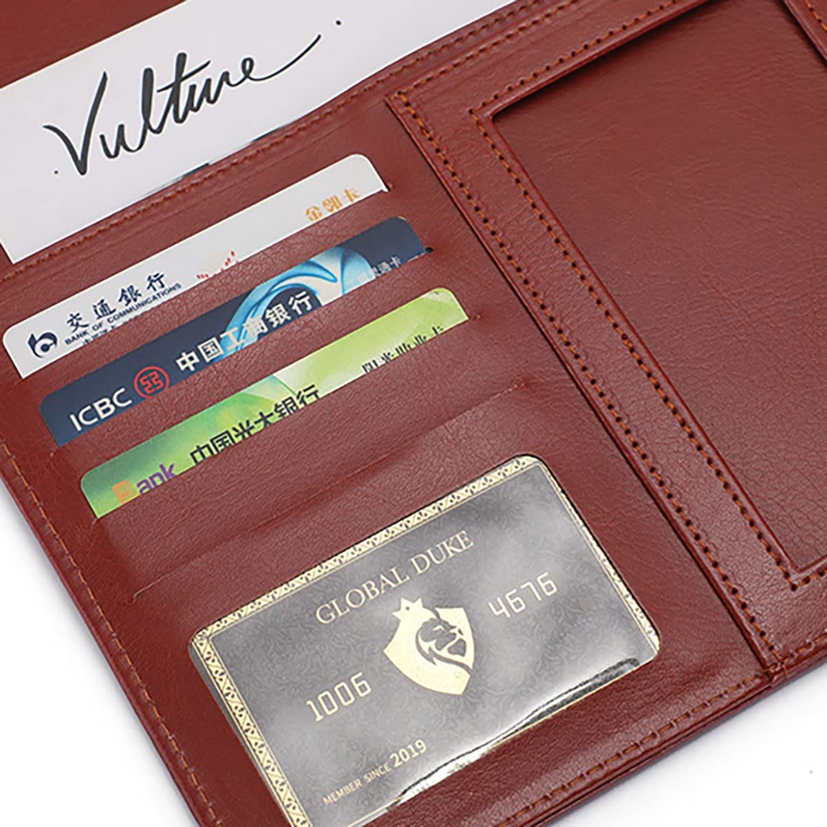 Carpeta de Conferencias Carpeta de cartera Padfolio Carpeta de cuero de PU Organizador de documentos de negocios Tamaño de carta con portapapeles Funda de recibo para soporte de almohadilla legal Tam