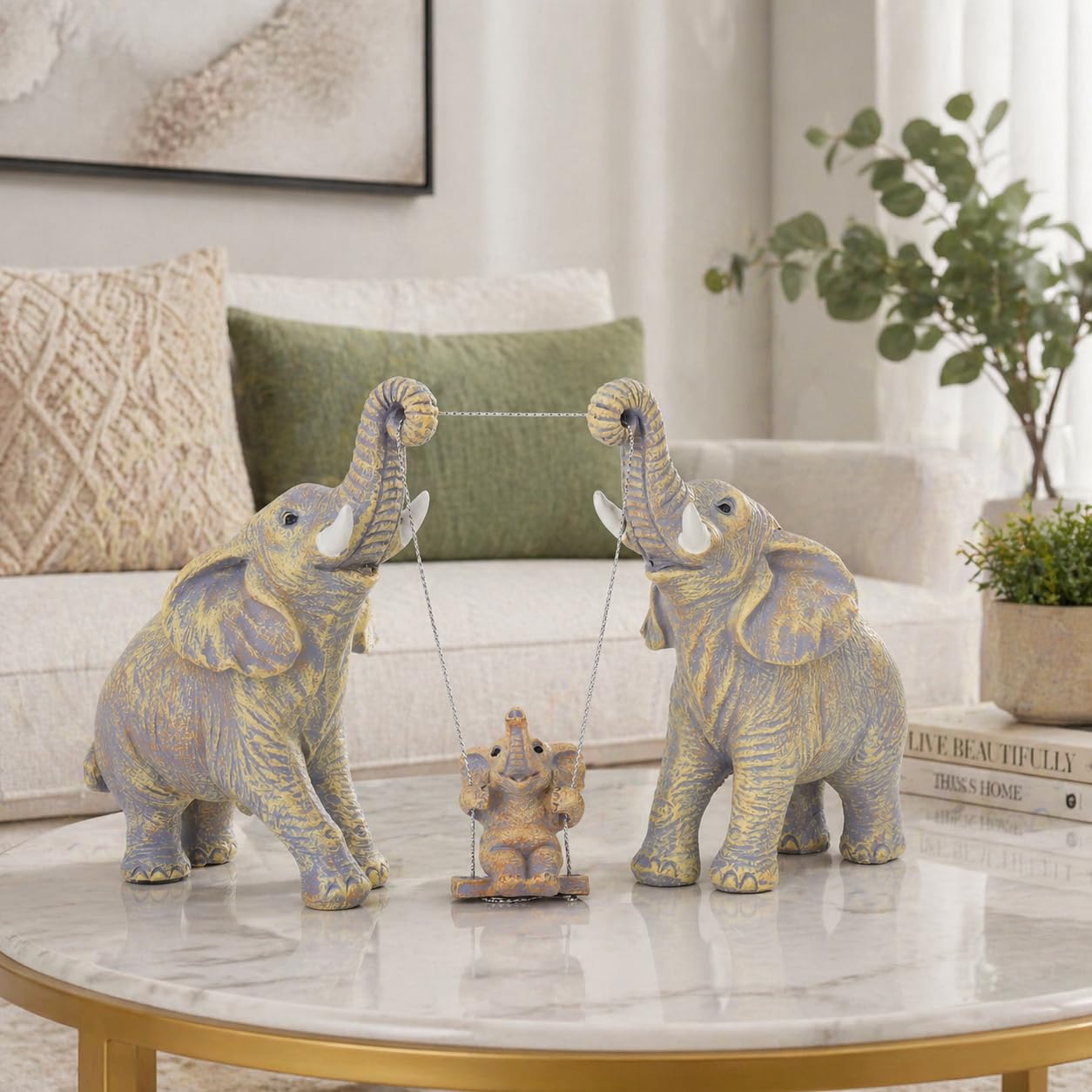 Figura decorativa de elefante que trae buena suerte, regalos para mamá, estatua de Elefantes para sala de estar, estante de TV, sala de estar, oficina, decoración del hogar, regalos de