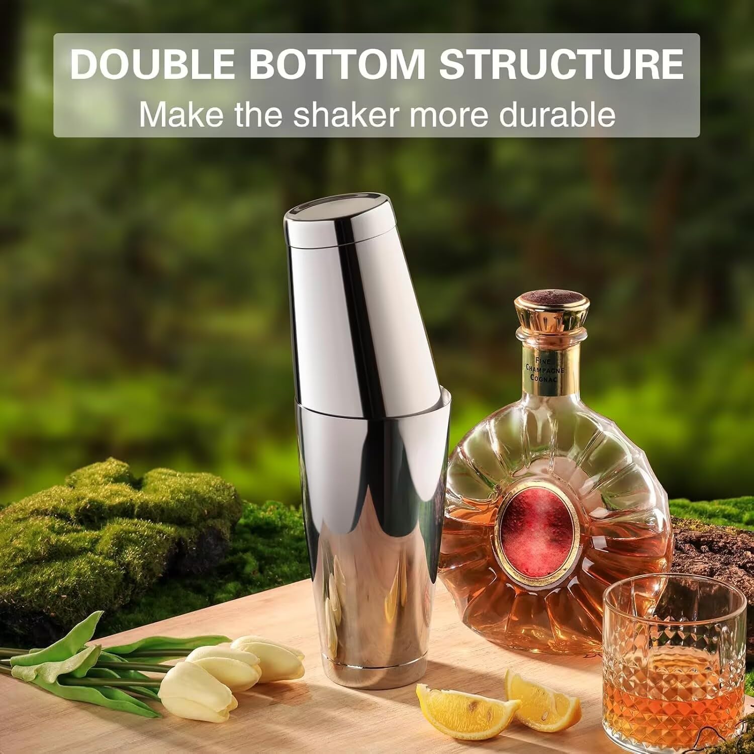 Juego de coctelera profesional Boston de 18 onzas, 28 onzas, juego de coctelera de acero inoxidable con peso para camareros, coctelera de bar, herramientas esenciales para mezclar bebidas 8