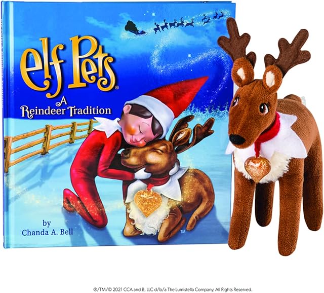 Elf on the Shelf Elf Pets Reindeer | Cuddly Plush Soft Toy for Boys and Girls Elf Accessories, Arrival Ideas