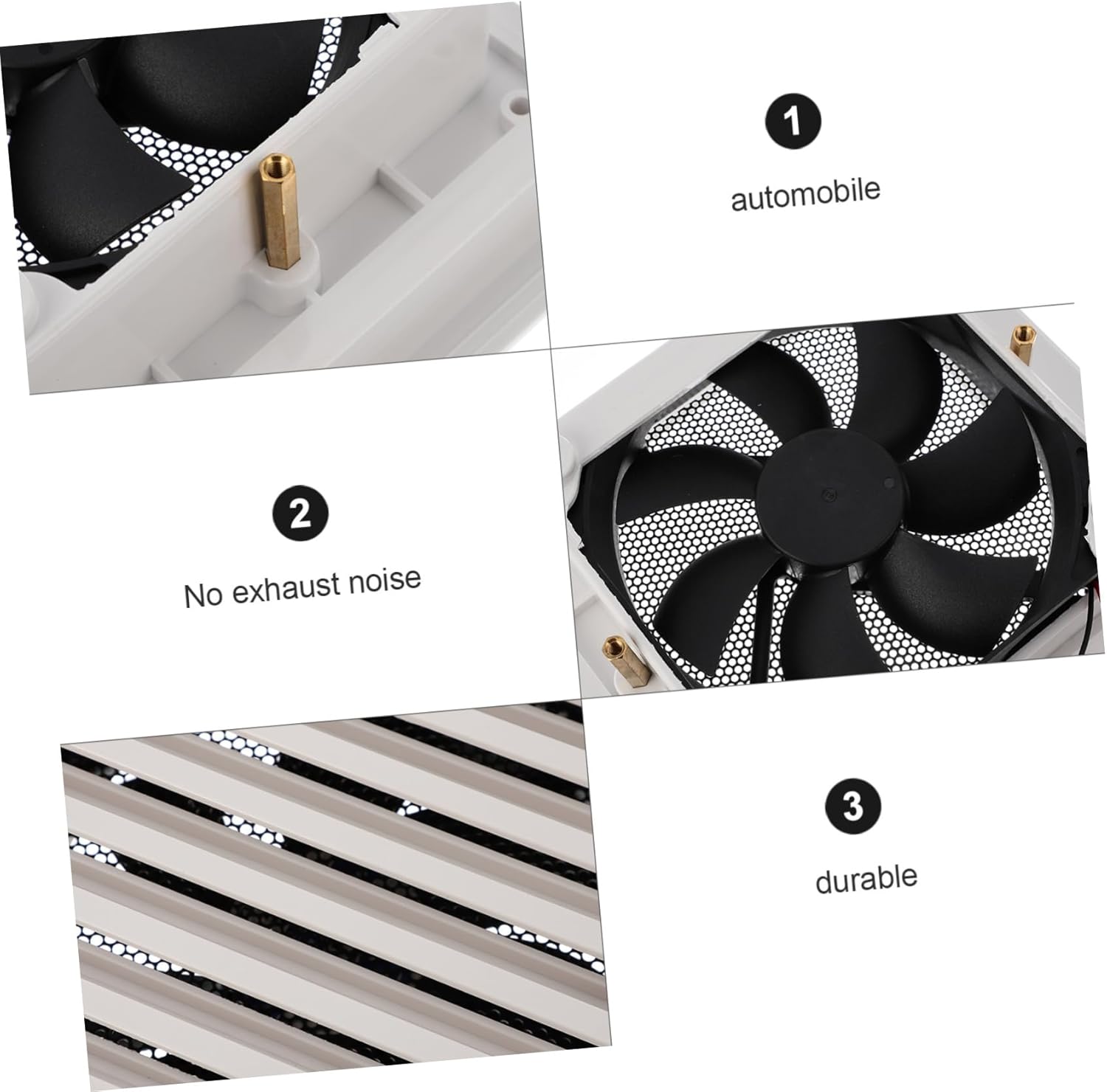 3pcs Side Exhaust Fan for Rv Trailer Lightweight and Weatherproof Camper Cooling Low- for Efficient Ventilation
