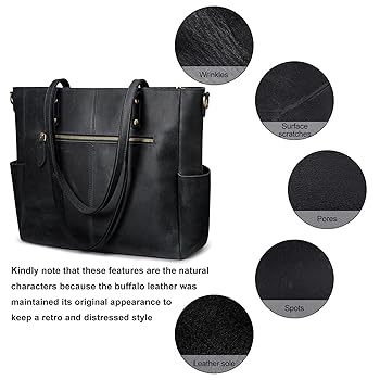 Amazon.com: S-ZONE Genuine Leather Tote Bag for Women Large