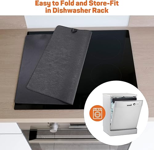 Miniatura 2 de Cubiertas superiores de estufa para estufa eléctrica, cubierta de estufa eléctrica, cubierta de estufa de vidrio resistente al calor, protector de