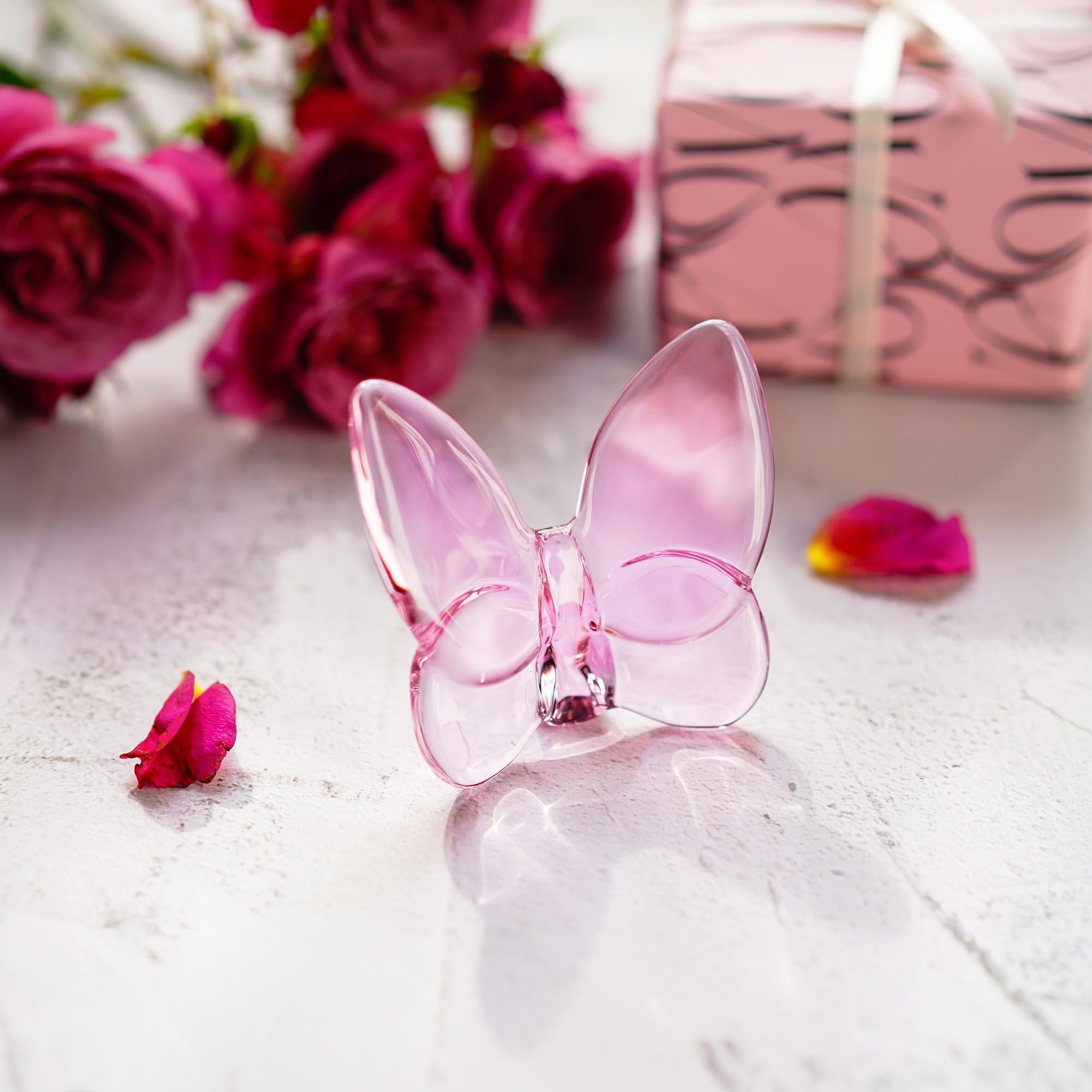 kanpura Pink Crystal Butterfly Figurine,Flying Butterfly Figurine - Image 2