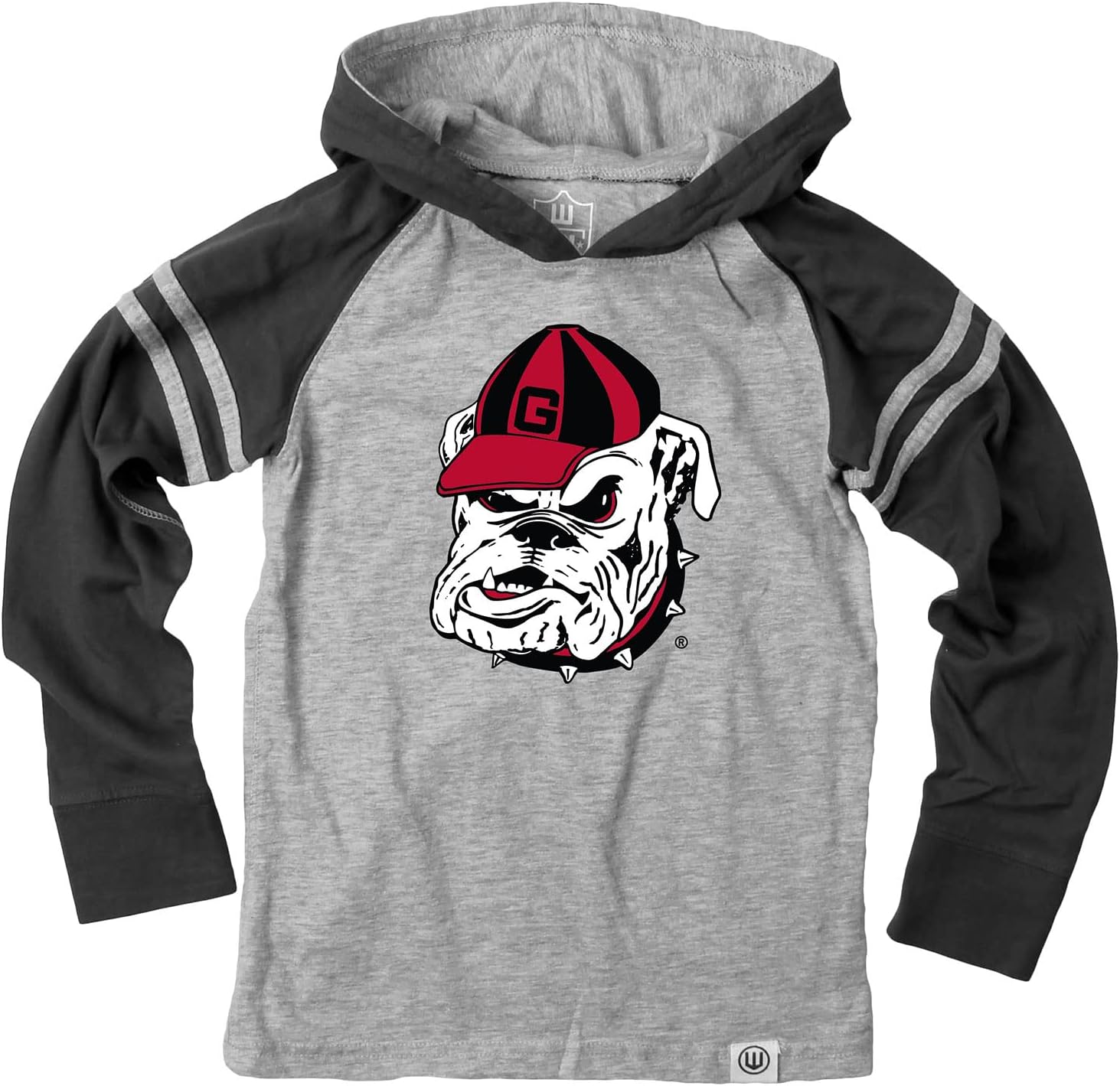 Wes and Willy Youth Boys College Long Sleeve Hooded T-Shirt Striped Jersey Hoodie