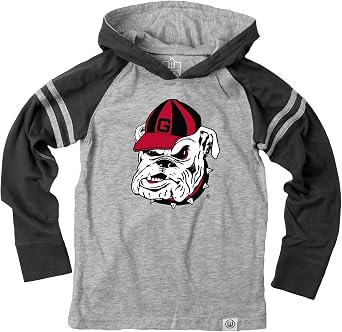 Wes and Willy Kids College Long Sleeve Striped Jersey Hooded T-Shirt