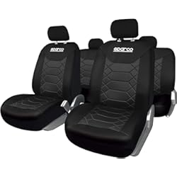 Funda Asiento Coche Tela Sparco SPC1016BK - Juego Fundas BK, Negro