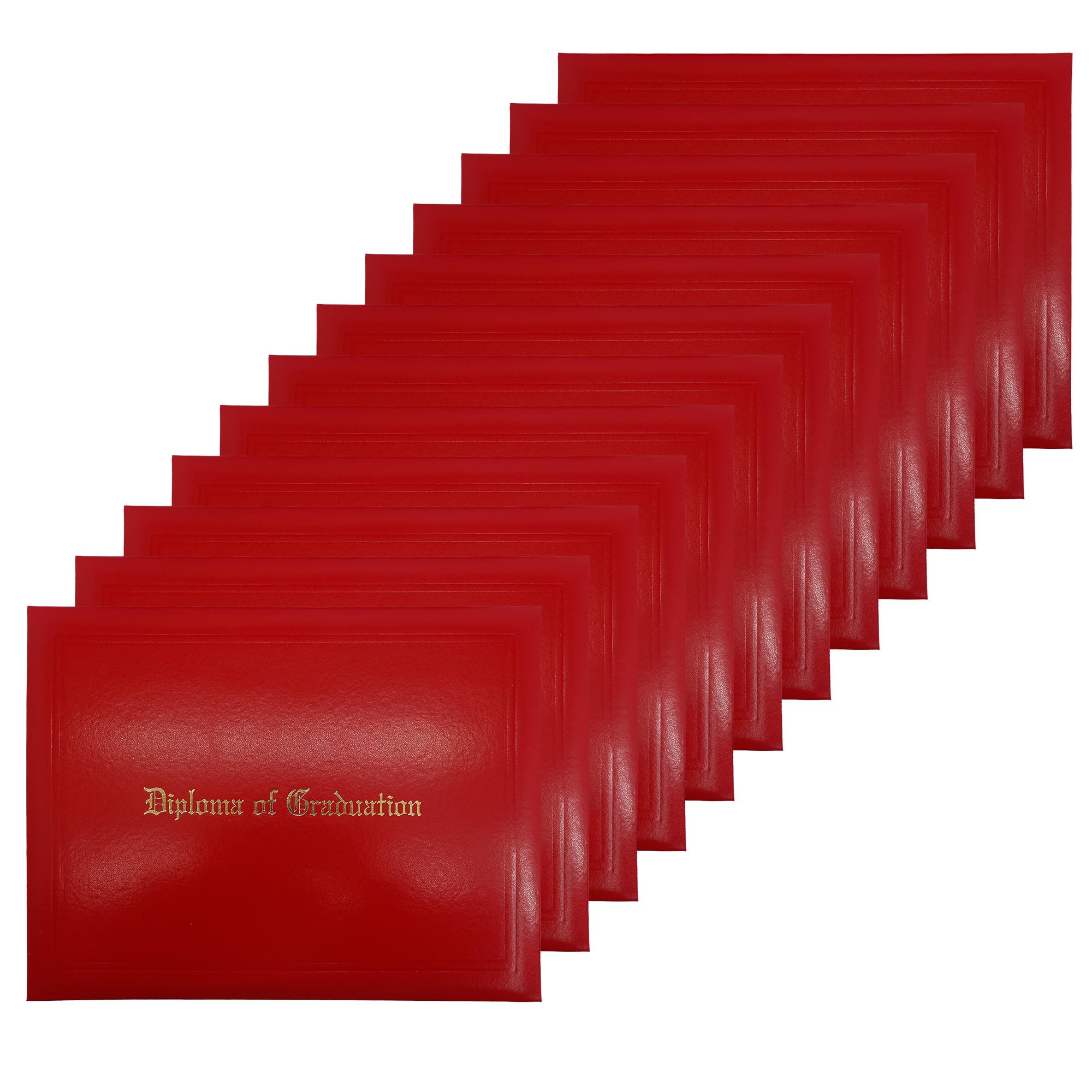 GraduationMall Imprinted Diploma Cover for Certificate 8.5''x 11'' Maroon,12-Packs