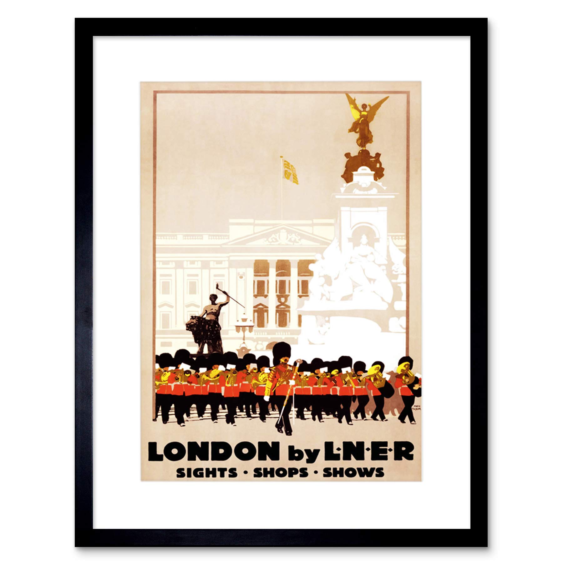 Wee Blue Coo Vintage Ad London Victoria Memorial Buckingham Palace Framed Wall Art Print