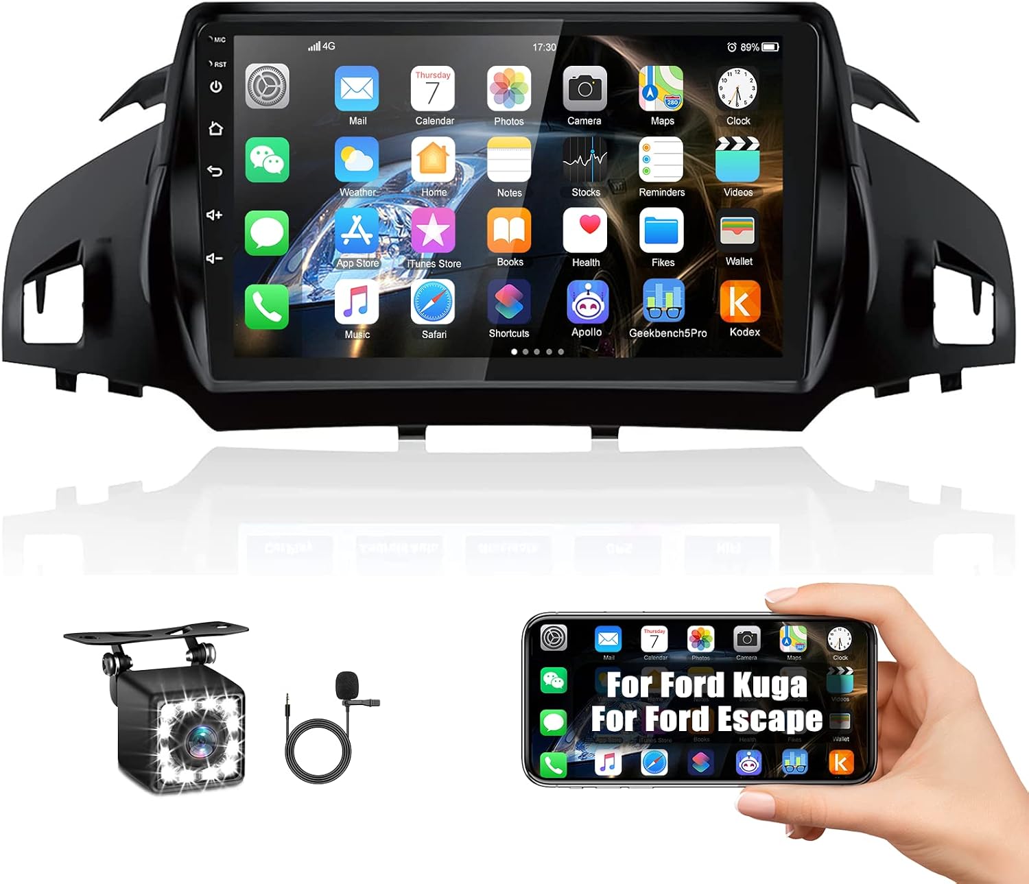CAMECHO 2+64G Android 13 Autoradio per Suzuki Swift 2005-2010, 10,1 Pollici Wireless Carplay Bluetooth HD Touchscreen Radio con Android Auto WIFI GPS FM/RDS +Telecamera Posteriore 2USB Microfono