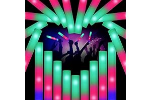 SHQDD 46PCS Foam Light Sticks with 3 Modes Colorful Flashing, Light Up...