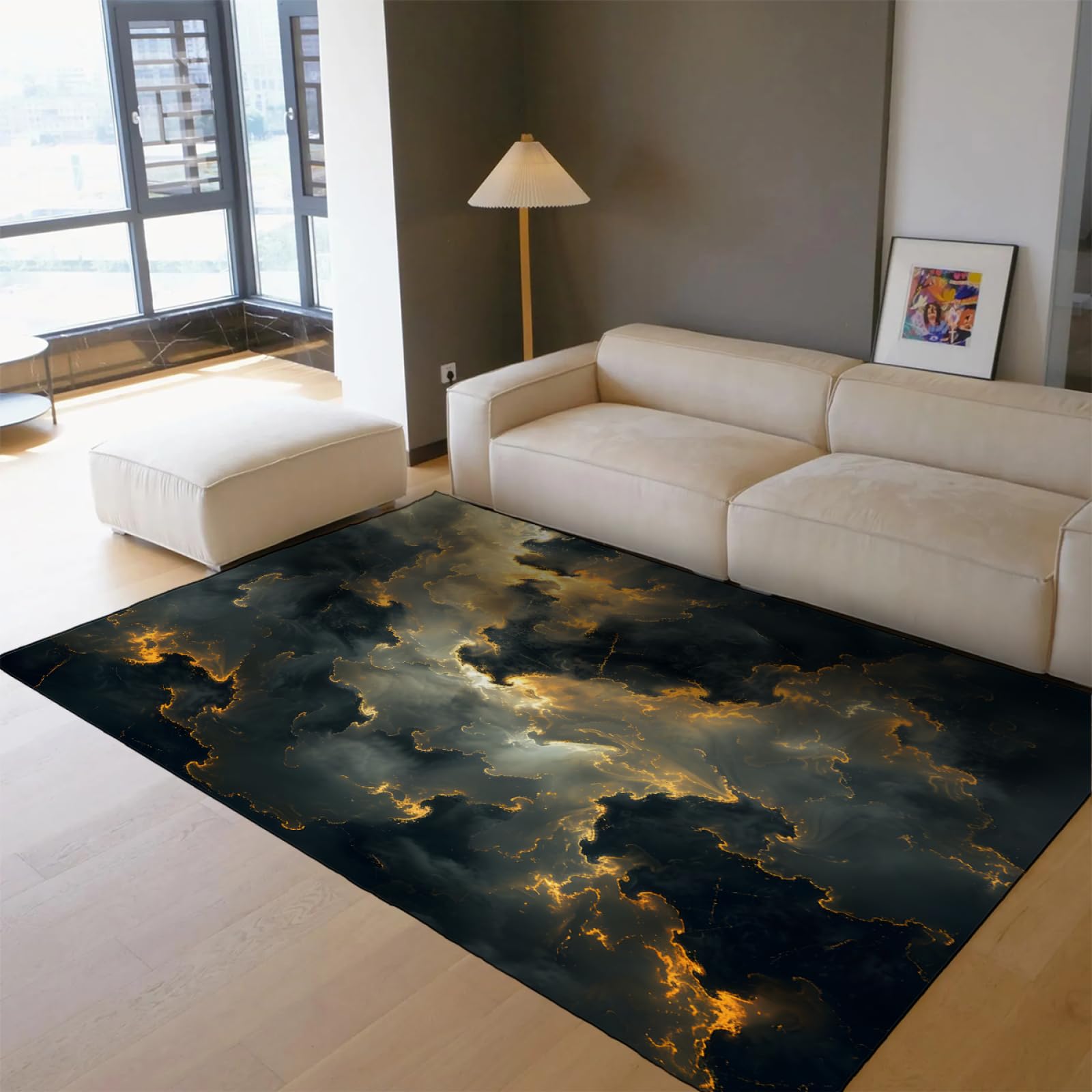 Nowoczesne luksusowe dywaniki do salonu ciemne chmury atmosfera abstrakcyjny dywan do domu biura hotelu antypoślizgowa mata wejściowa 120 x 180 cm