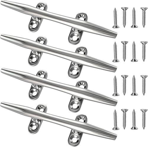 Tacos de muelle de 456 pulgadas, tacos de acero inoxidable 316, tacos de muelle de lancha, tacos de base abierta con sujetadores, tacos de cuerda