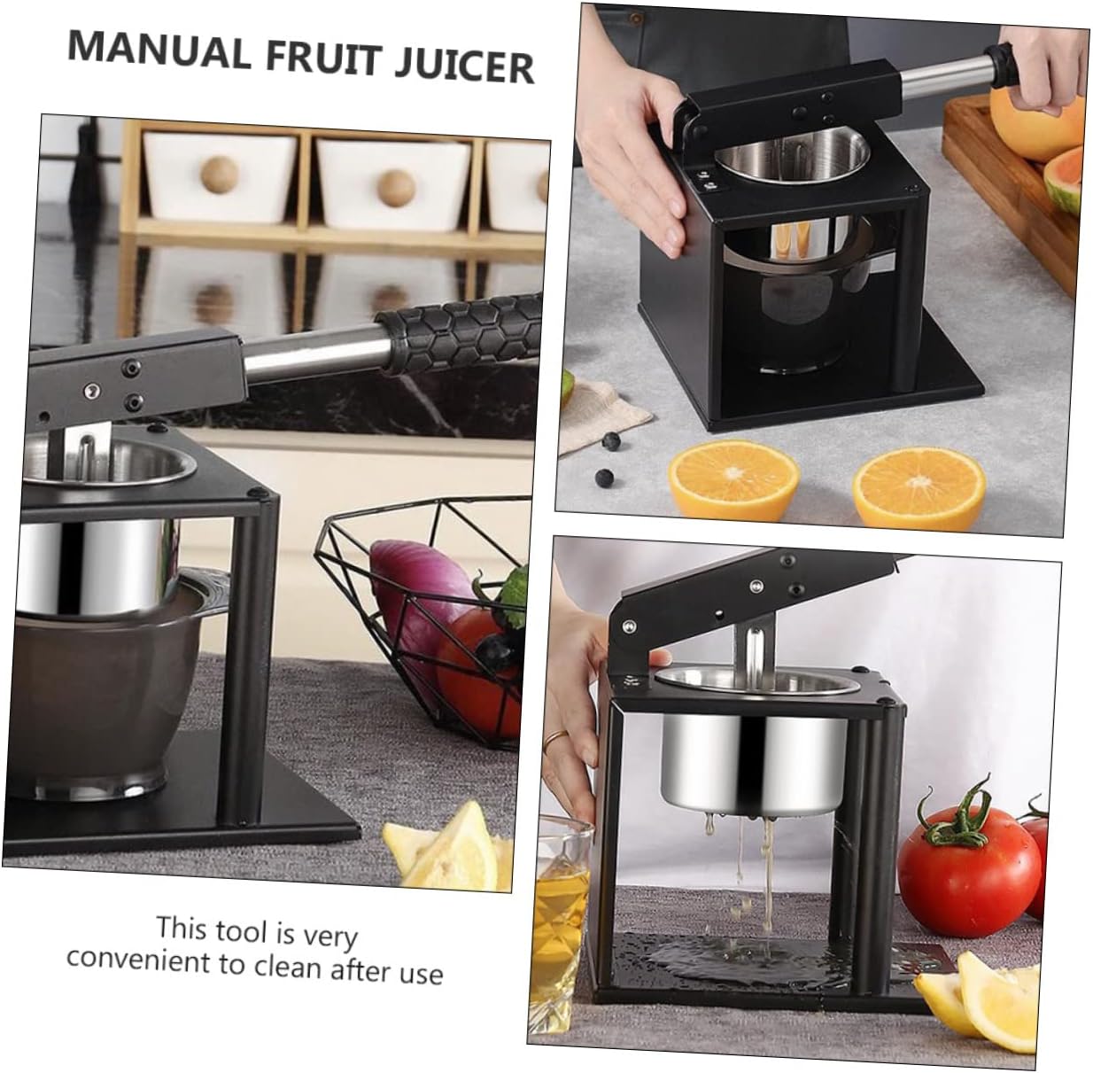 Sosoport Manual Household Fruit Juicer Squeezer Cold Press Citrus Juicer for Fruit Sturdy Kitchen Gadget for Multifunctional Juicing Safe and Reliable Hand Press Machine