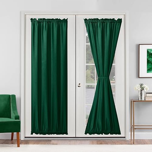 Miniatura 189 de Hiasan Cortinas para ventana de puerta delantera, bolsillo para barra, cortina de privacidad semitransparente para puerta francesa, 1 panel