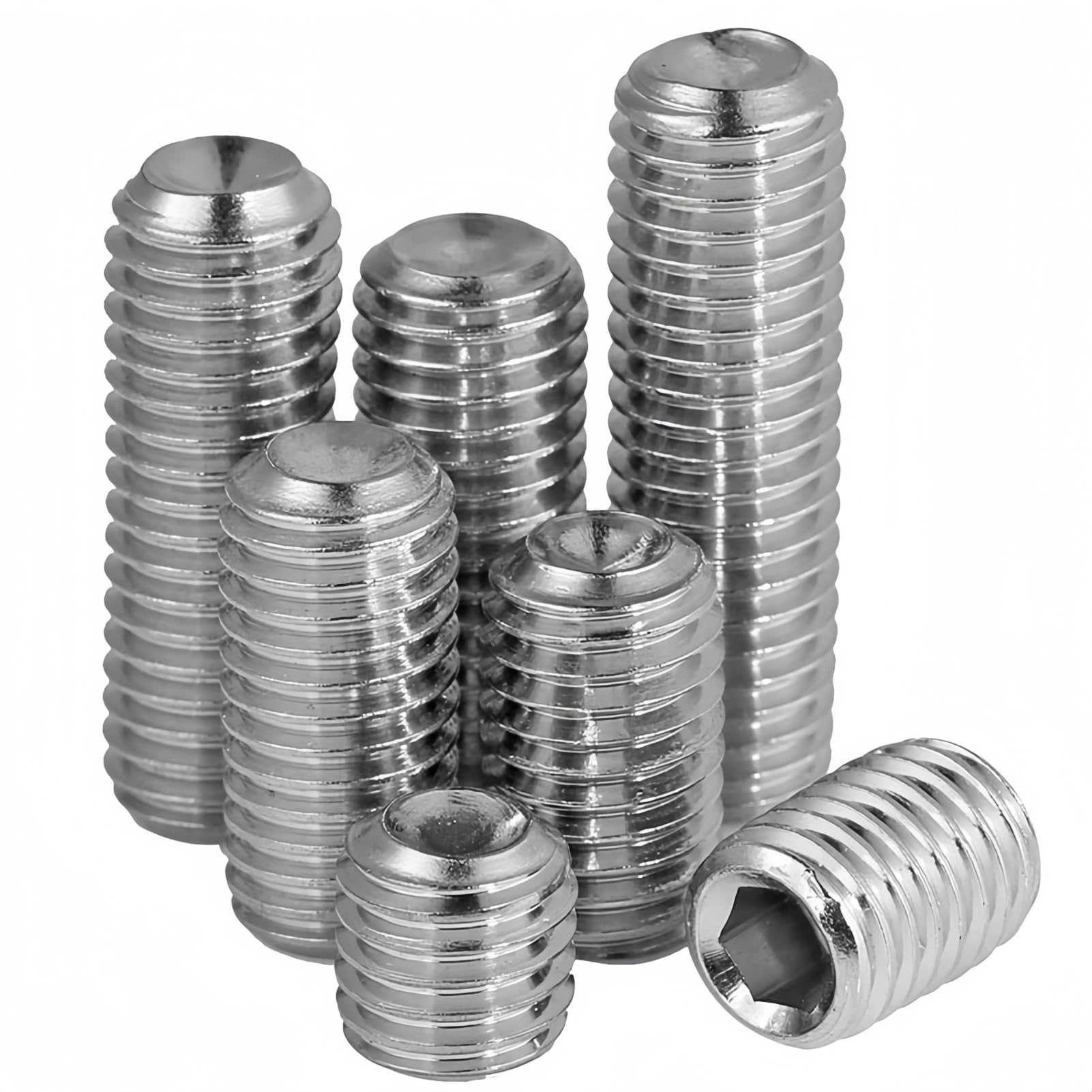 SYDARSYN Cup Point Grub Screws 304 Stainless Steel Hex Socket Screws for Door Handles and Home Repairs M5x16mm (20 pcs)