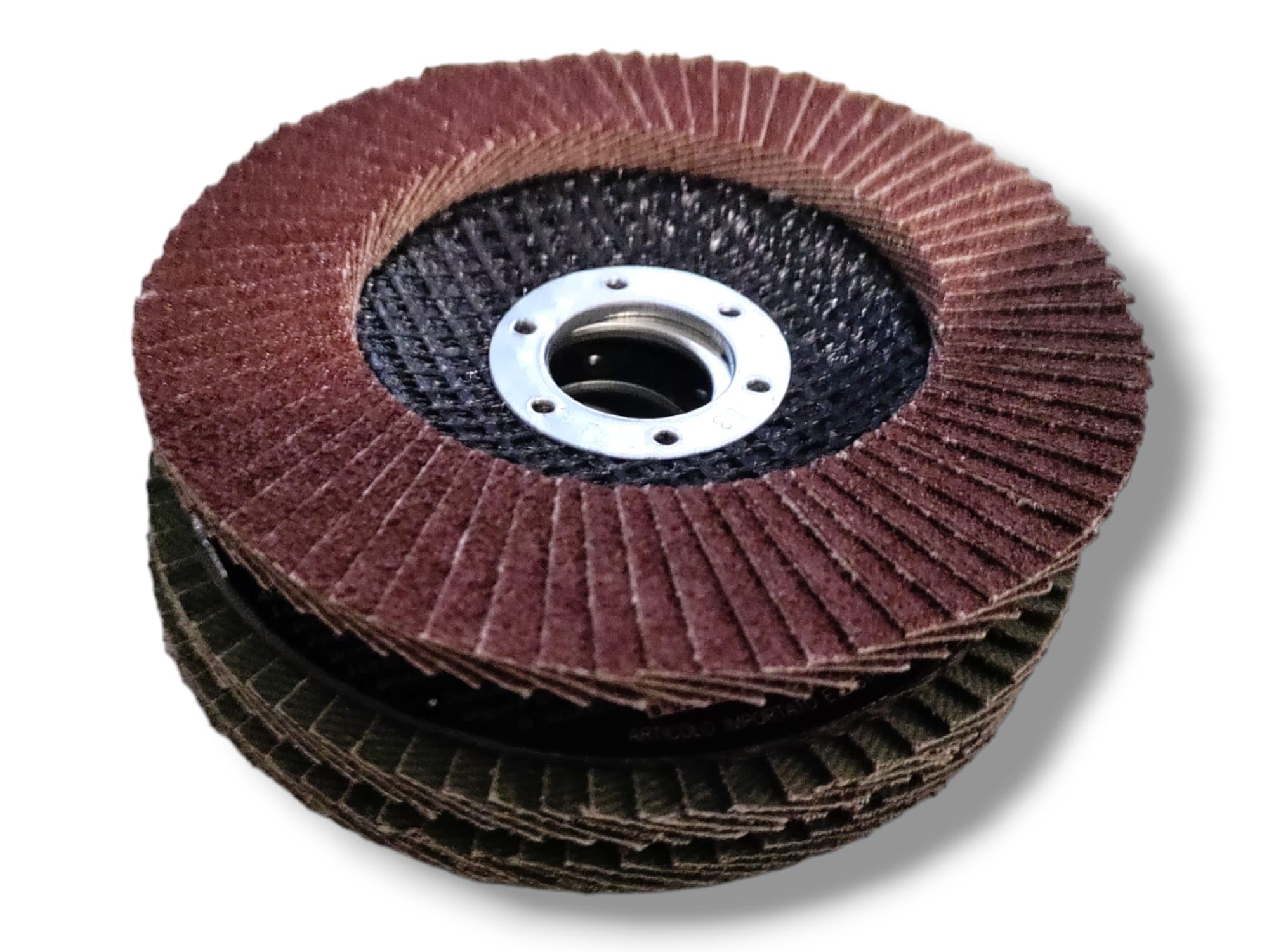Terryshop74® 3 Dischi Abrasivi Lamellari Grana P100 Ø115 mm per Smerigliatrice Angolare – Disco 115x22 mm per Ferro, Legno e Marmo
