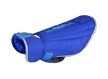 RC Pet Products 67526003 Quilted Nimbus Puffer Dog Coat, Royal Blue/Cyan, 26