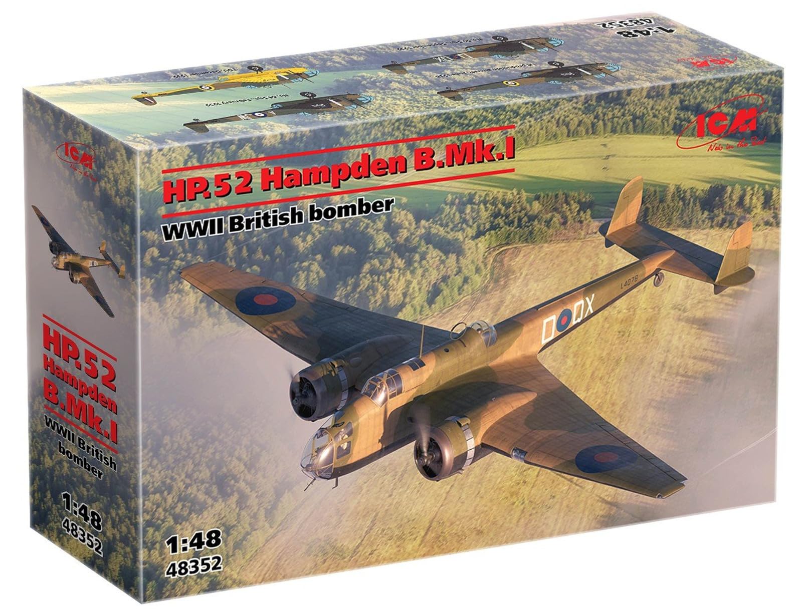 Amazon.co.jp: ICM 1/48 WW2 イギリス爆撃機 HP.52 ハンプデン B.Mk.I