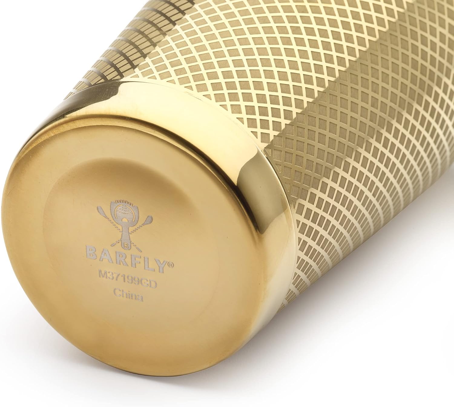 . Diond Lattice Shaker, Gold Plated