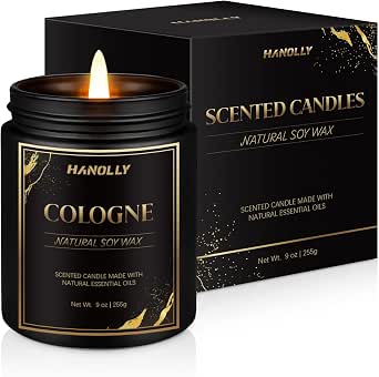 Cologne Scented Candle, 9 oz Masculine Candles for Men