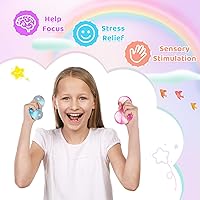 Vista 4 de Squishy Fidget Toys Stress Cube, 4 Pack Solid Ice Cube High Density Malt Sugar Filled, Sensory Anxiety Relief Item for Kids Adults, Quiet Fidgets