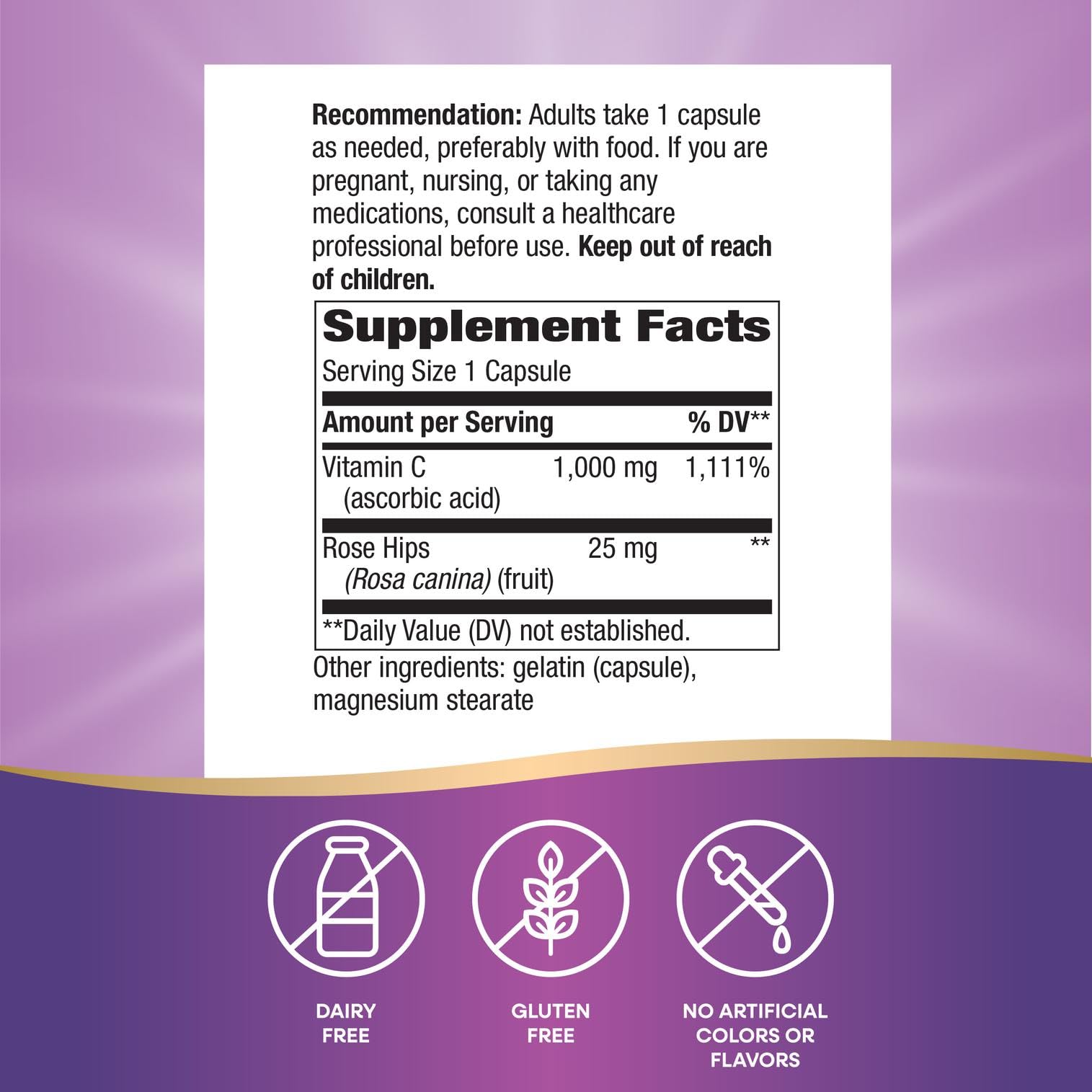 Osavi Vitamin C 1000 With Rutin And Rose Hips 180 Vcaps
