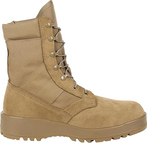 ROCKY Entry Level Hot Weather Military Boot, Coyote Brown, Size 9.5(W)