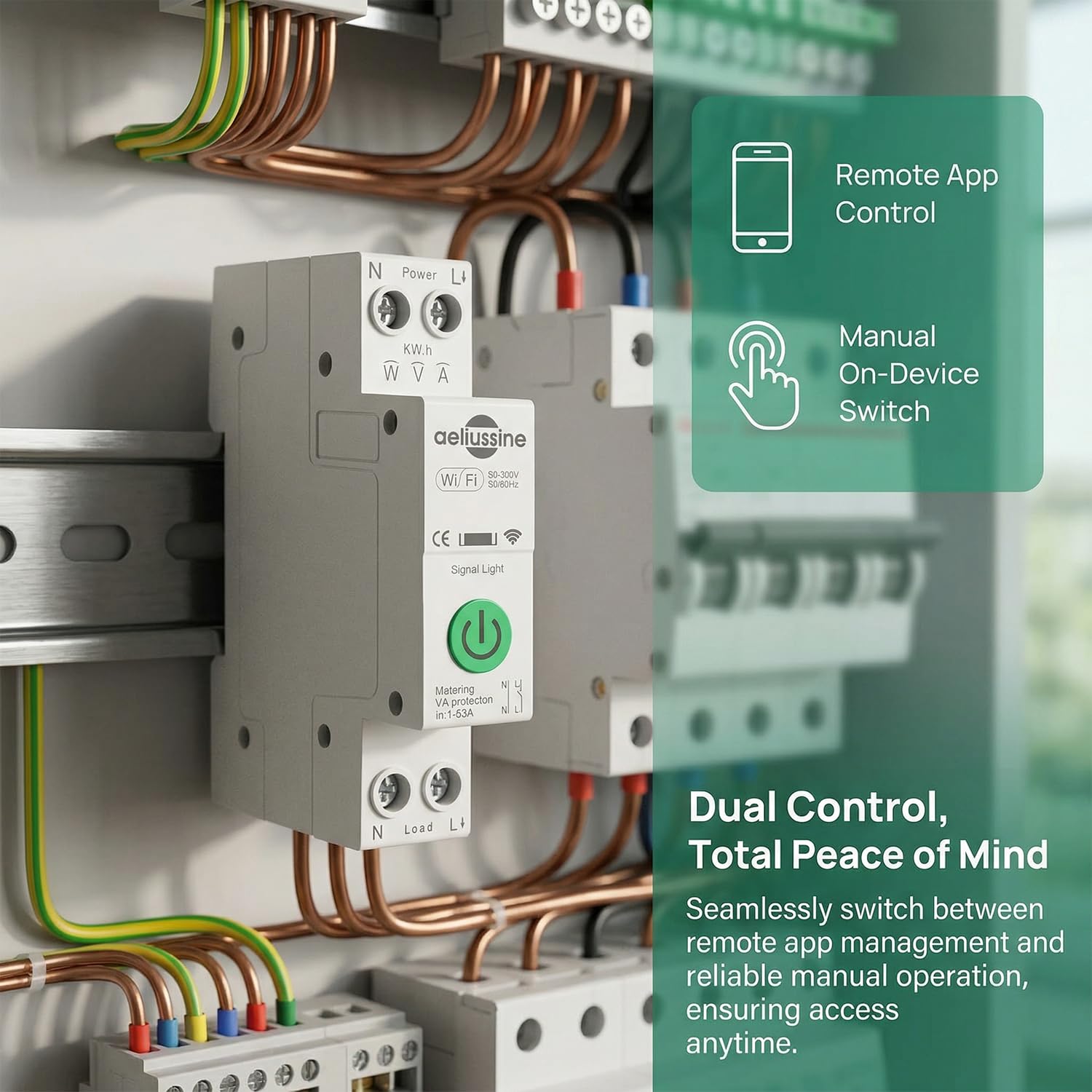 WiFi Smart Switch (1-63A) Circuit Breaker Gallery Image
