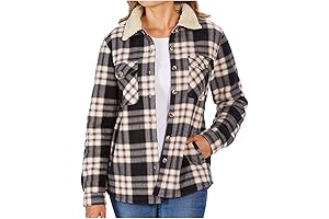 Women's Soho Threads Plaid Fleece Jackets