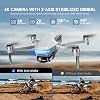 Dron con cámara 4K para adultos, plegable para principiantes con motor sin escobillas, seguimiento automático, tocar para volar, vuelo circular, inicio con un solo botón, menos de 249g 3