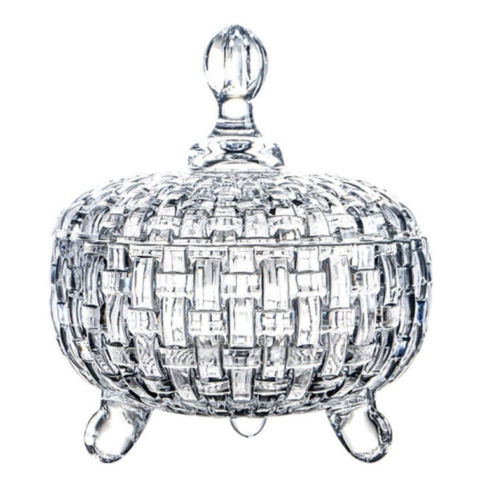 XYUERU Glass Candy Cup, Glass Candy Jars with Lids, Glass Jar with Lid