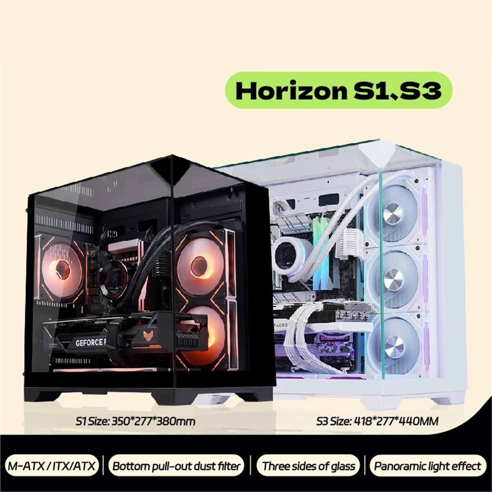 Amazon.co.jp: 互換性がありますWJCOOLMAN S1/S3ケース、ATX/M-ATXに