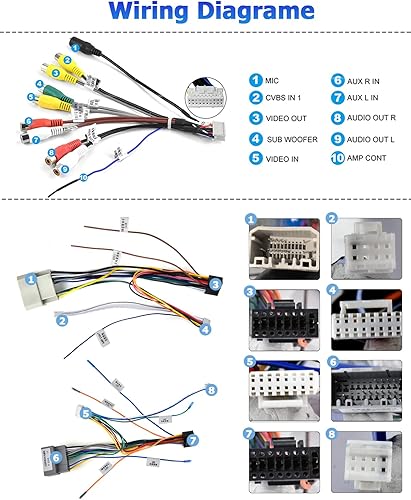 Miniatura 8 de Android 13 Estéreo de coche 2G+32G para Jeep Chrysler 300C 2004-2011 Radio con Apple CarPlay Android Auto, pantalla táctil de 9 pulgadas con enlace