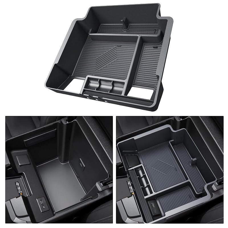 Organizador de Console Central WEIPIN para Silverado e Sierra 2022–2026, Console Completo com Bancos Individuais, Preto