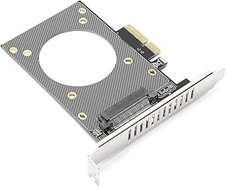 U.2 to PCIe Adapter, SFF-8639 U.2 NVMe SSD to PCI Express 3.0 X4 Expension Card - 4000Mbs High Speed, Compatible with PCIe X4/X8/X16 Slot (u2x4 Compatible x16 x8)