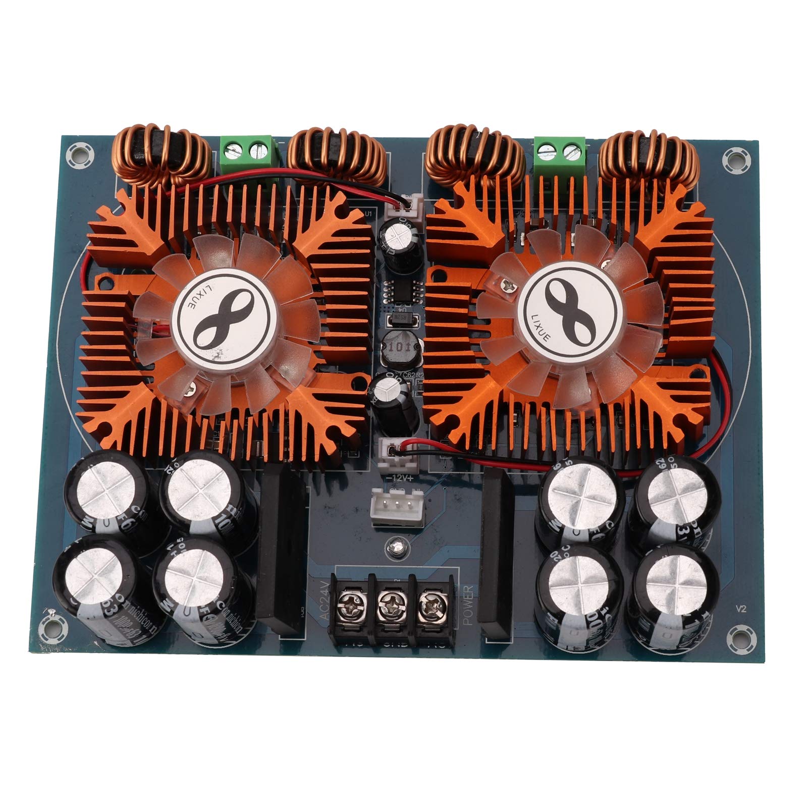 Hyuduo Płytka Wzmacniacza Mocy PCB Moduł Wzmacniacza Cyfrowego XH M254 2 Kanały 2 X 420 W AC24V Płyta Audio do Domowego Sprzętu Audio Naprawa i Aktualizacja Głośników