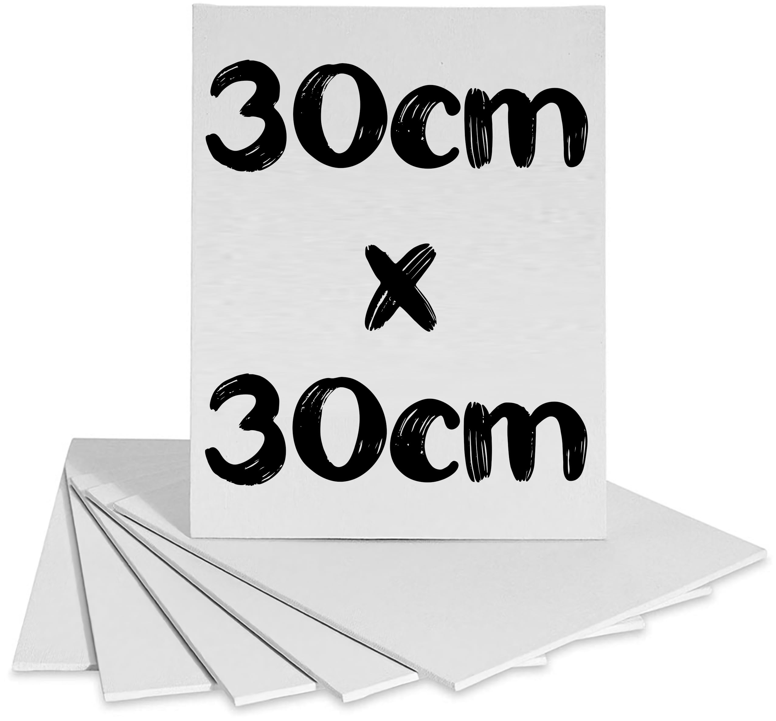 3 x 30cm x 30cm BLANK CANVAS TRIPLE PRIMED ACRYLIC & OIL ARTIST PAINTING BOARD