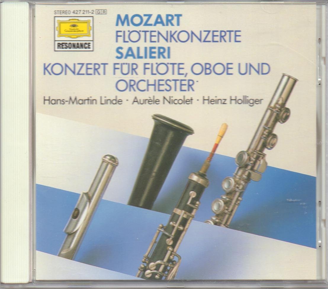 Mozart: Flute Concertos Nos. 1 & 2, etc [Audio CD] Hans-Martin Linde; Aurele Nicolet and Heinz Holliger