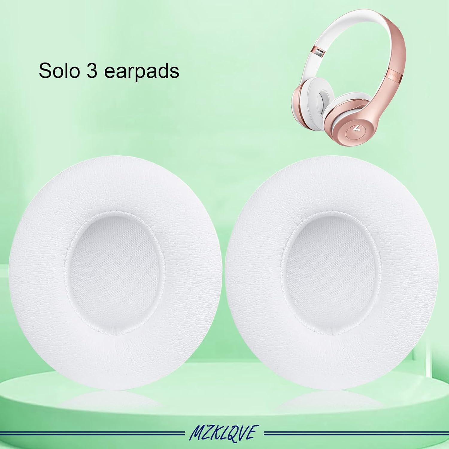 Solo 3 Ear Pads - Replacement Earpads for Beats Solo 2 & Solo3 Headphones (White)