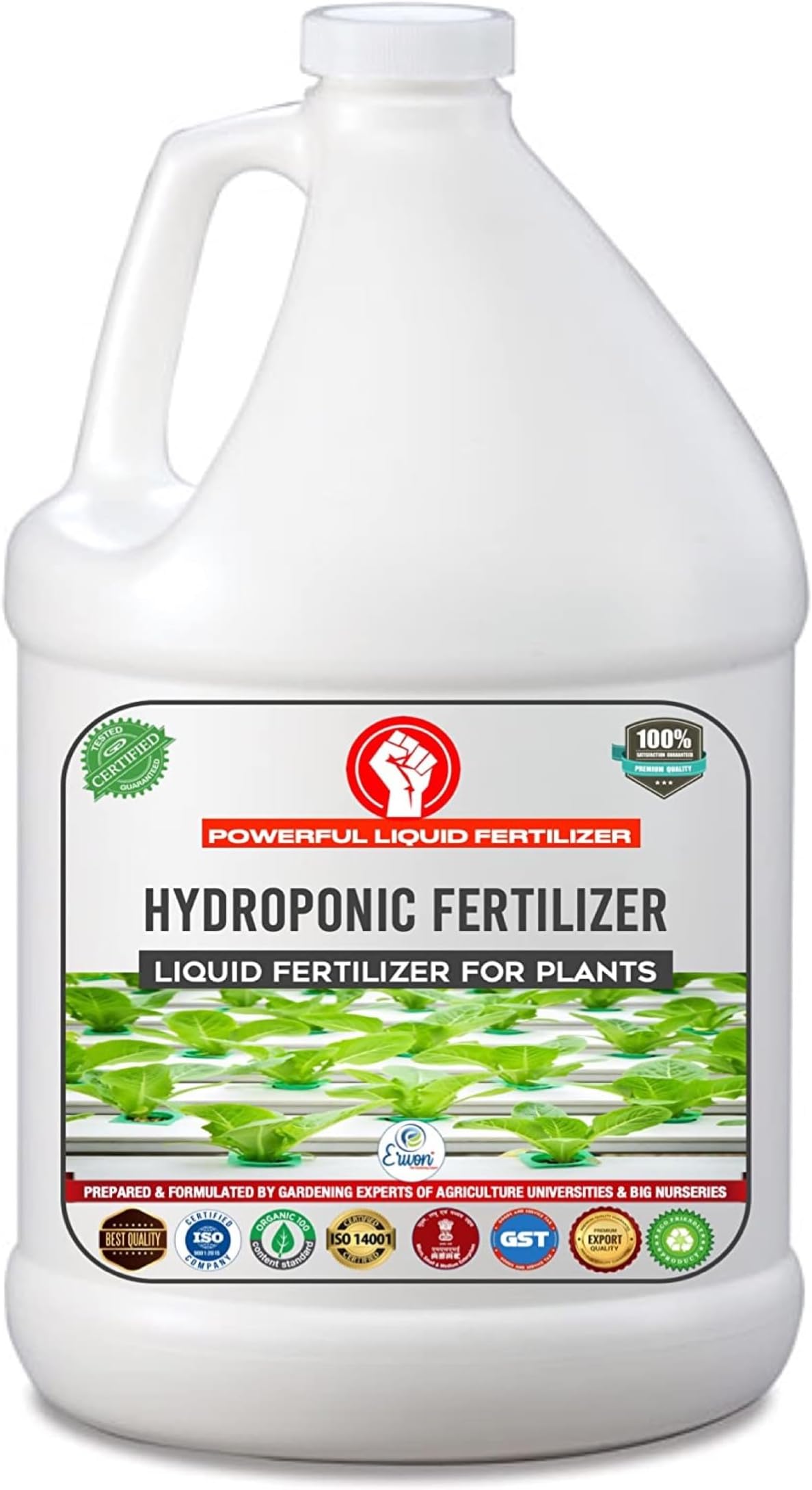 Erwon® Liquid Fertiliser for Hydroponic Plants I Essential All Nutrients for Overall Growth | For Leafy Greens, Herbs, Vegetables & Flowers I 500 ml