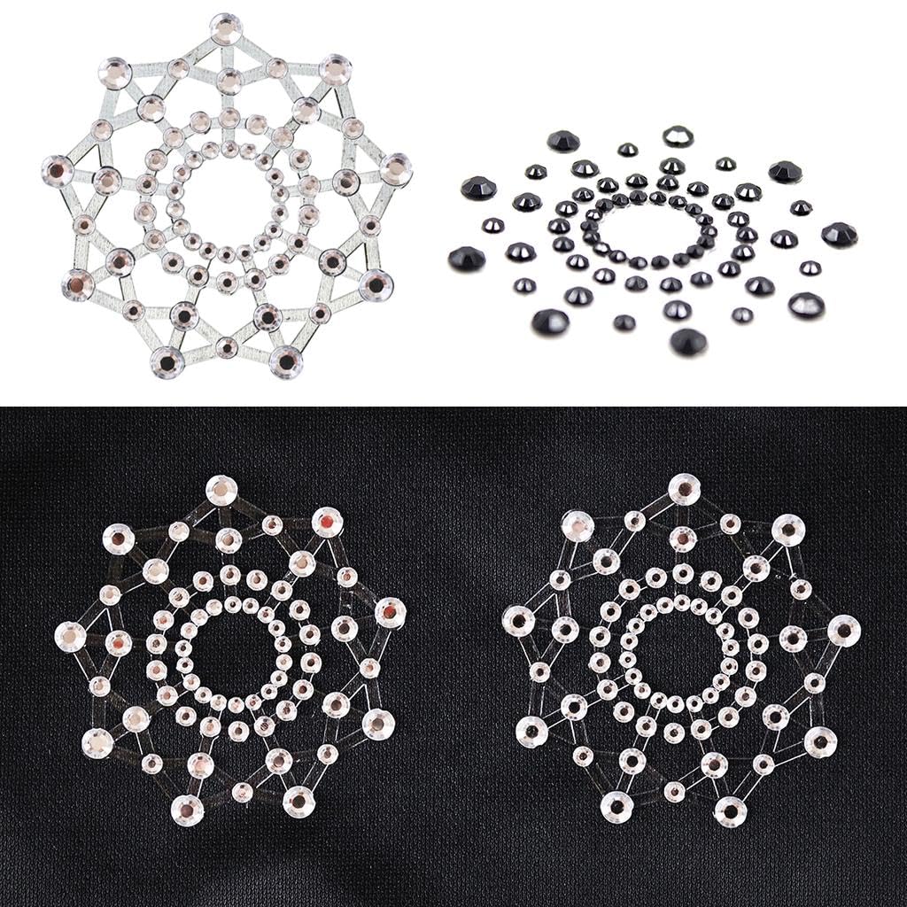 Fun Crystal Rhinestone Nipple Pasties Breast Sticker Products Black Clothing Shoes & Accessories | Womens Clothing | Intimates & Sleep | Breast Forms Enhancers-image-25