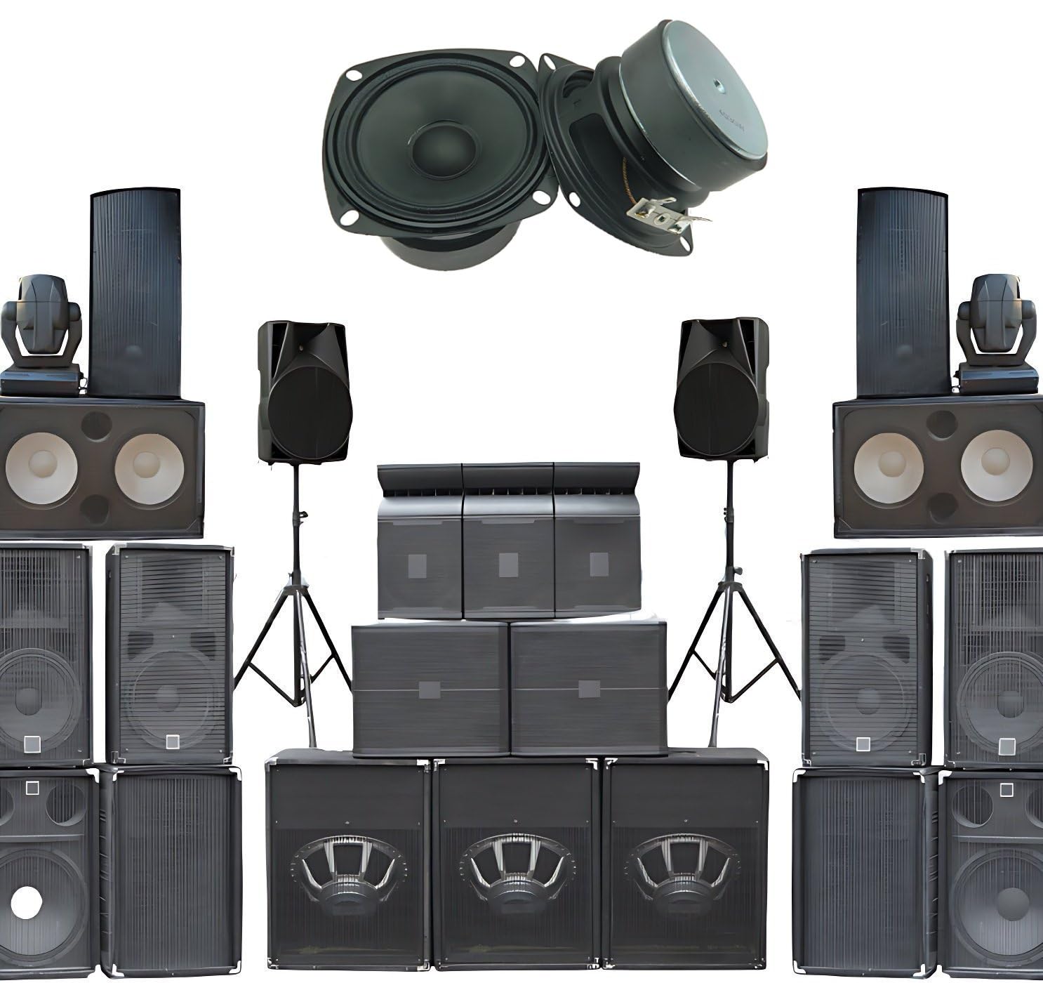 Pair Of 3" Speakers 3" HiFi Full Range Speakers - 30W 4Ohm Pair For DIY Audio & Car Systems Monitor Speaker DIY