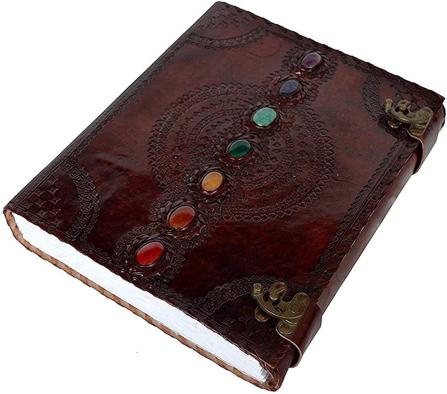 Super Brands Seven Stone Chakra Book of Shadows College Book Poetry Notebook Office Diary Book Sketch Book 10 x 13 Inches 70% Off Discount Seven Stone Chakra Book of Shadows College Book Poetry Notebook Office Diary Book Sketch Book 10 x 13 Inches