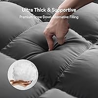 Vista 4 de ABENE Cubrecolchón individual XL para aliviar el dolor de espalda, funda de colchón extra gruesa, funda protectora de colchón suave con bolsillo